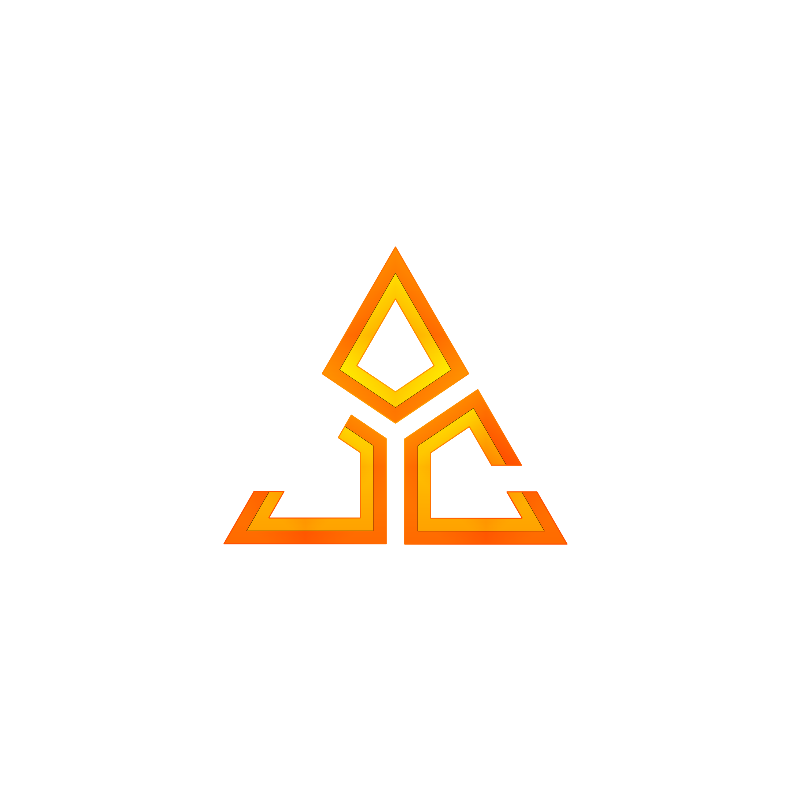 Jedi Chaplain flame logo on transparent square